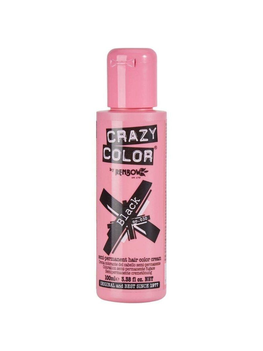 Crazy Color Black n°030 : couleur noire intense, longue tenue, formule végane, application facile.