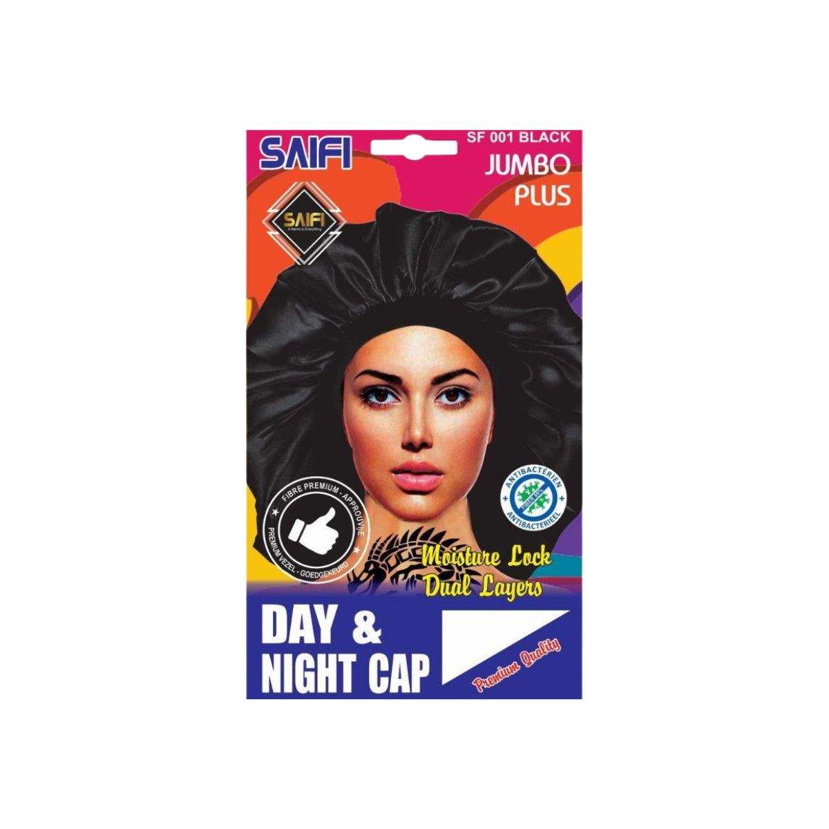 Saifi Day & Night Cap Jumbo Black SF001