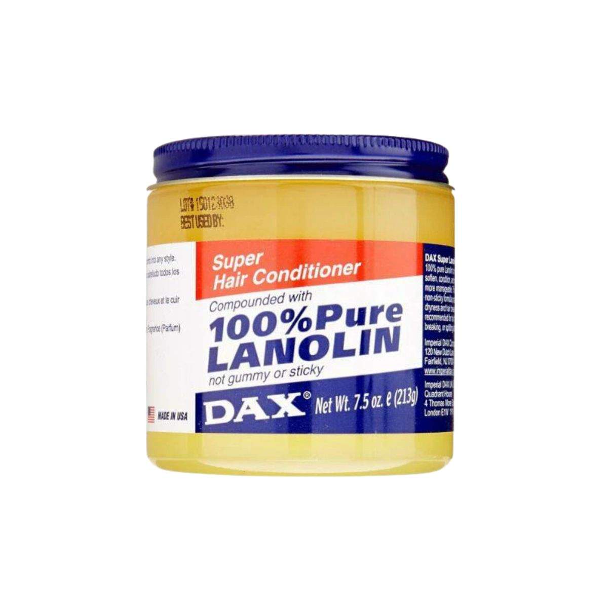 Après-Shampoing Dax 100 % Pure Lanoline Pour Cheveux 213g