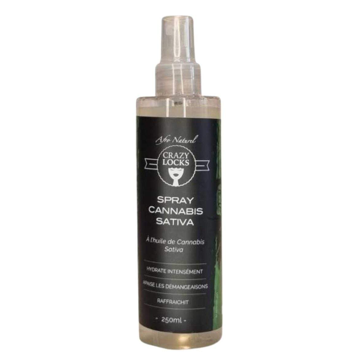 Spray hydratant à l'huile de cannabis sativa Crazy Locks 250 ml