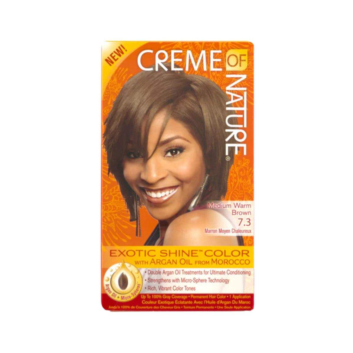 CREME DE NATURE ARGAN - BRUN MOYEN CHAUD N°7.3