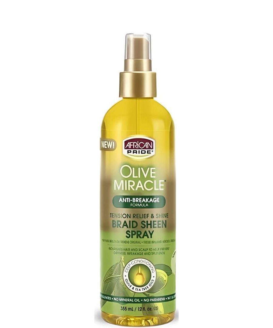Spray brillant pour tresses 355ml - African Pride Olive Miracle