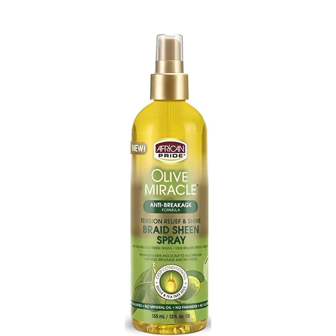 Spray brillant pour tresses 355ml - African Pride Olive Miracle