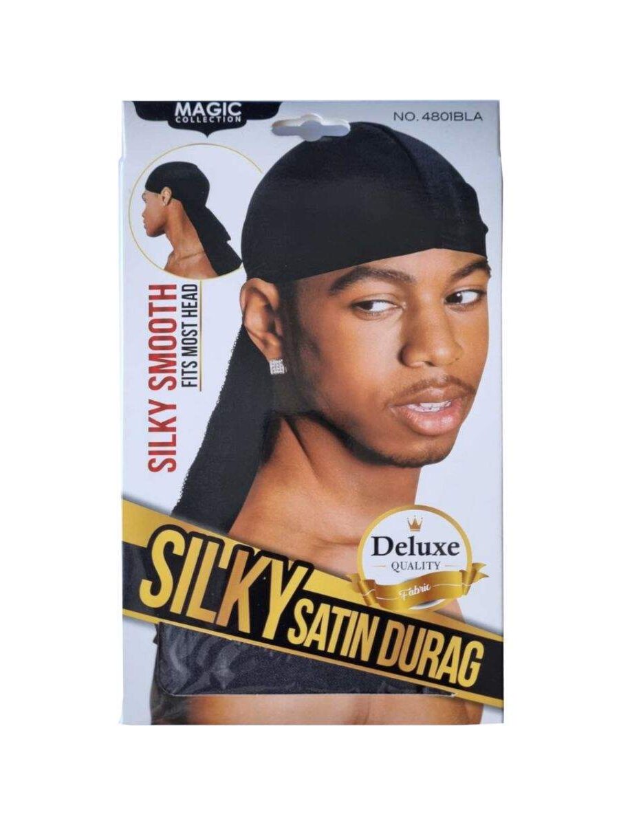 Bonnet Durag satin noir 12pcs | europeaccessoires