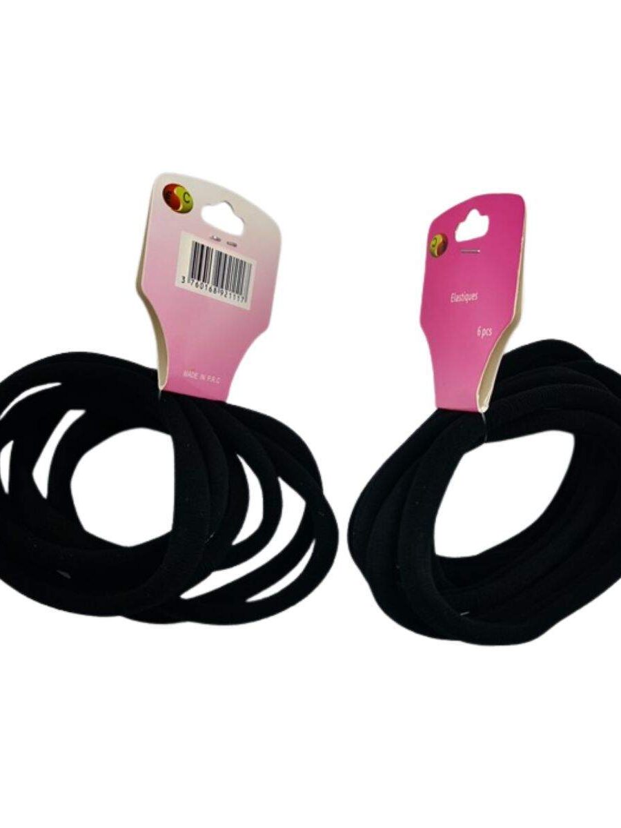 Elastique noir hair band HB04 M 12pcs | europeaccessoires