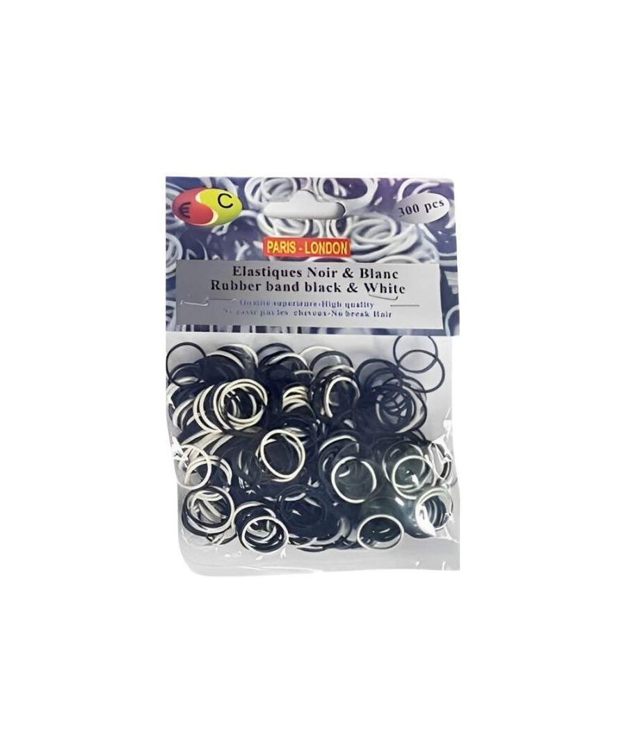 Elastiques Noir et Blanc 12pcs | europeaccessoires