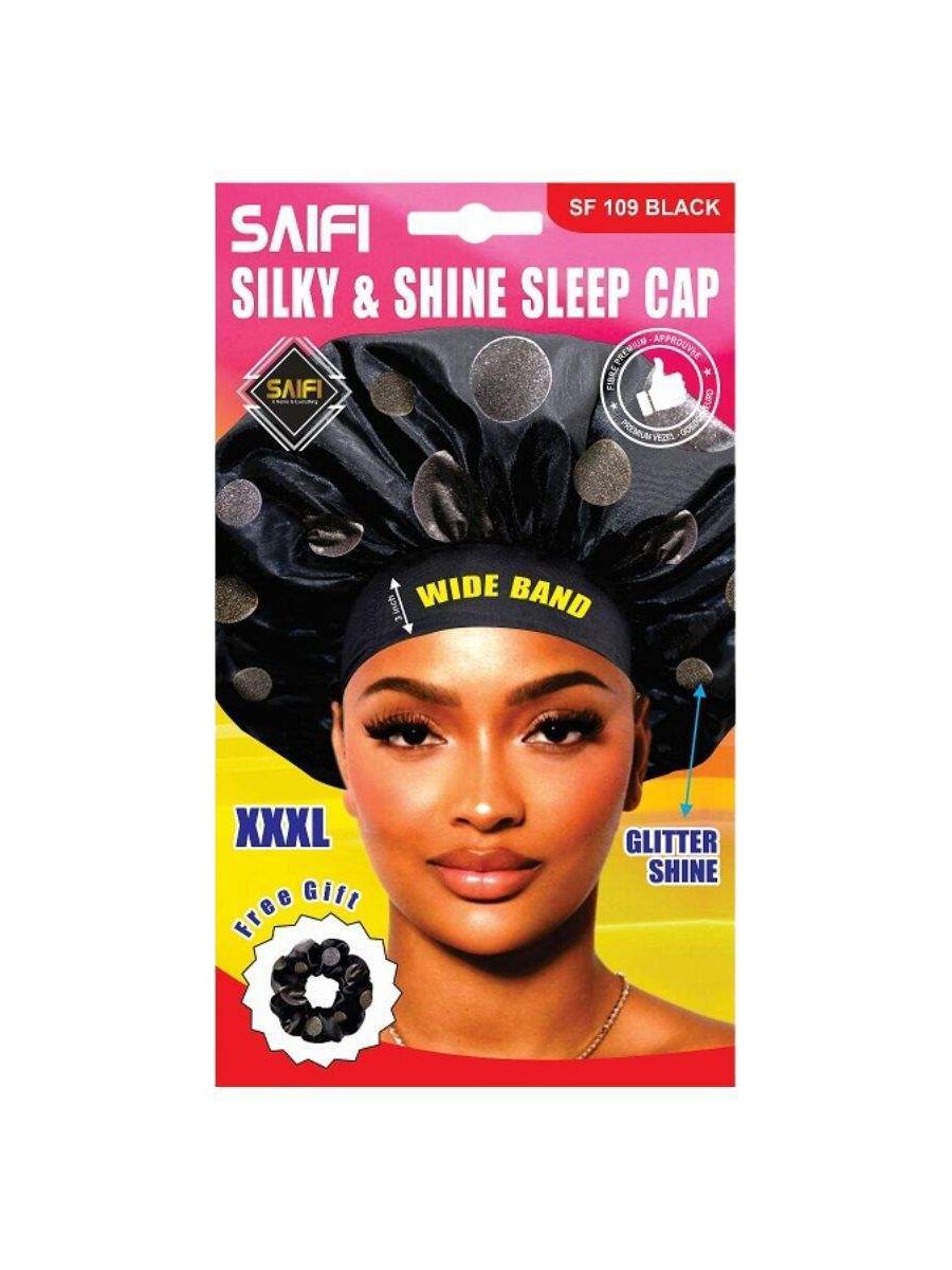 Bonnet de nuit Silky & Shine SF109 Noir
