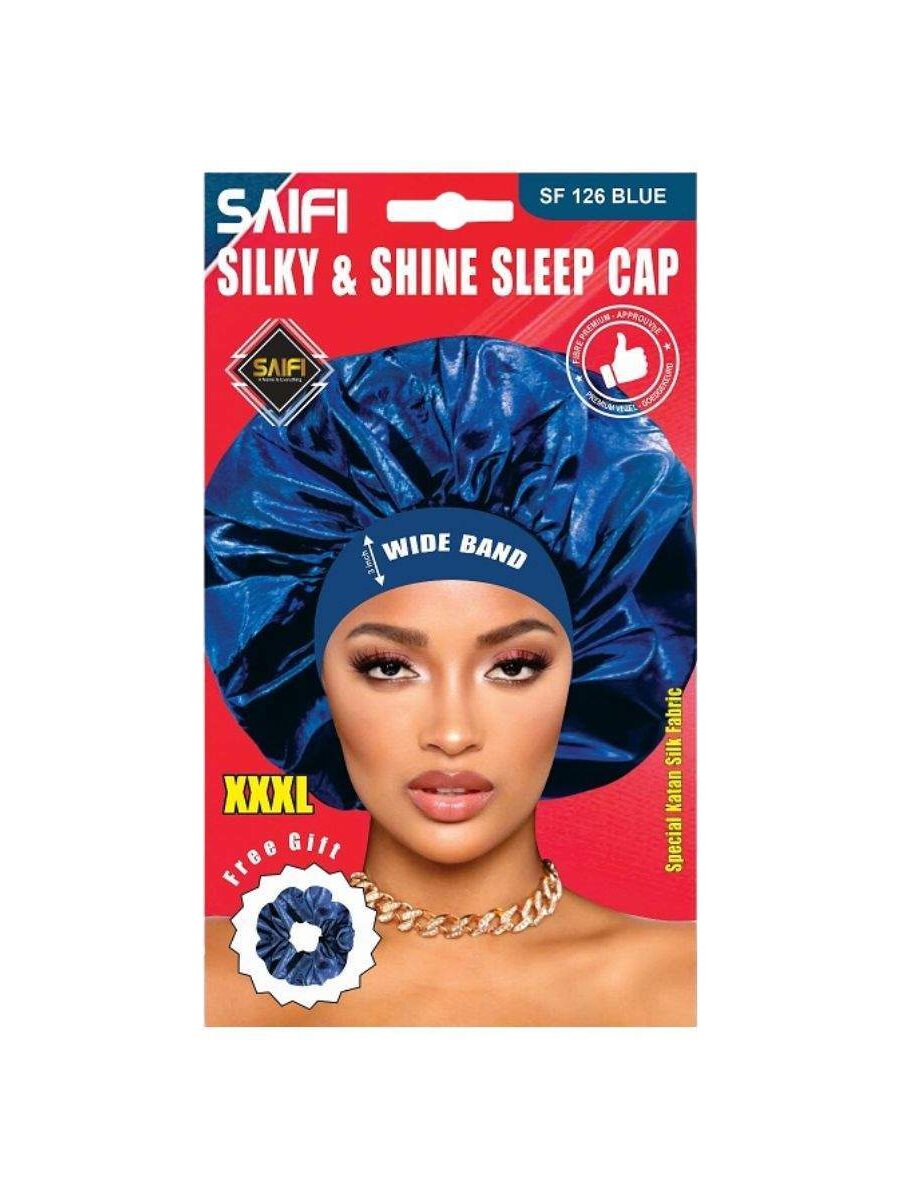 Bonnet de nuit Silky & Shine SF126 Bleu QATAN