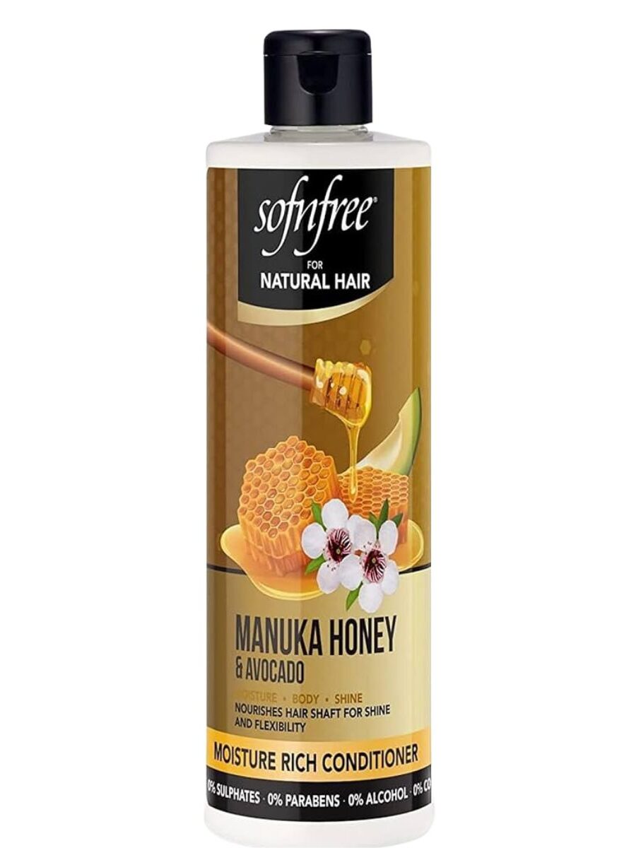 Après-shampoing hydratant au miel de Manuka Sof n'free 350 ml