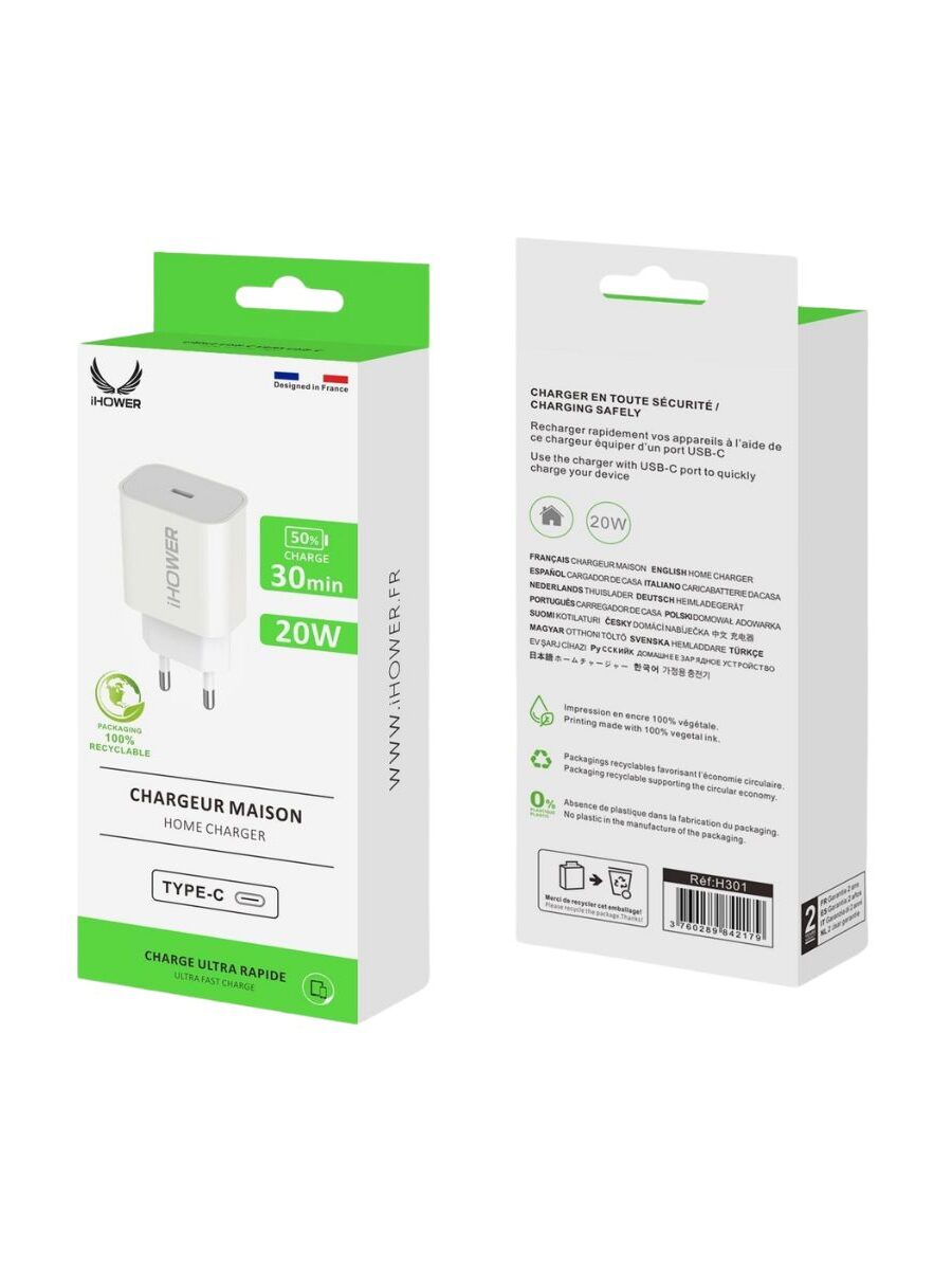 CHARGEUR MAISON TYPE - C 20W | IHOWER