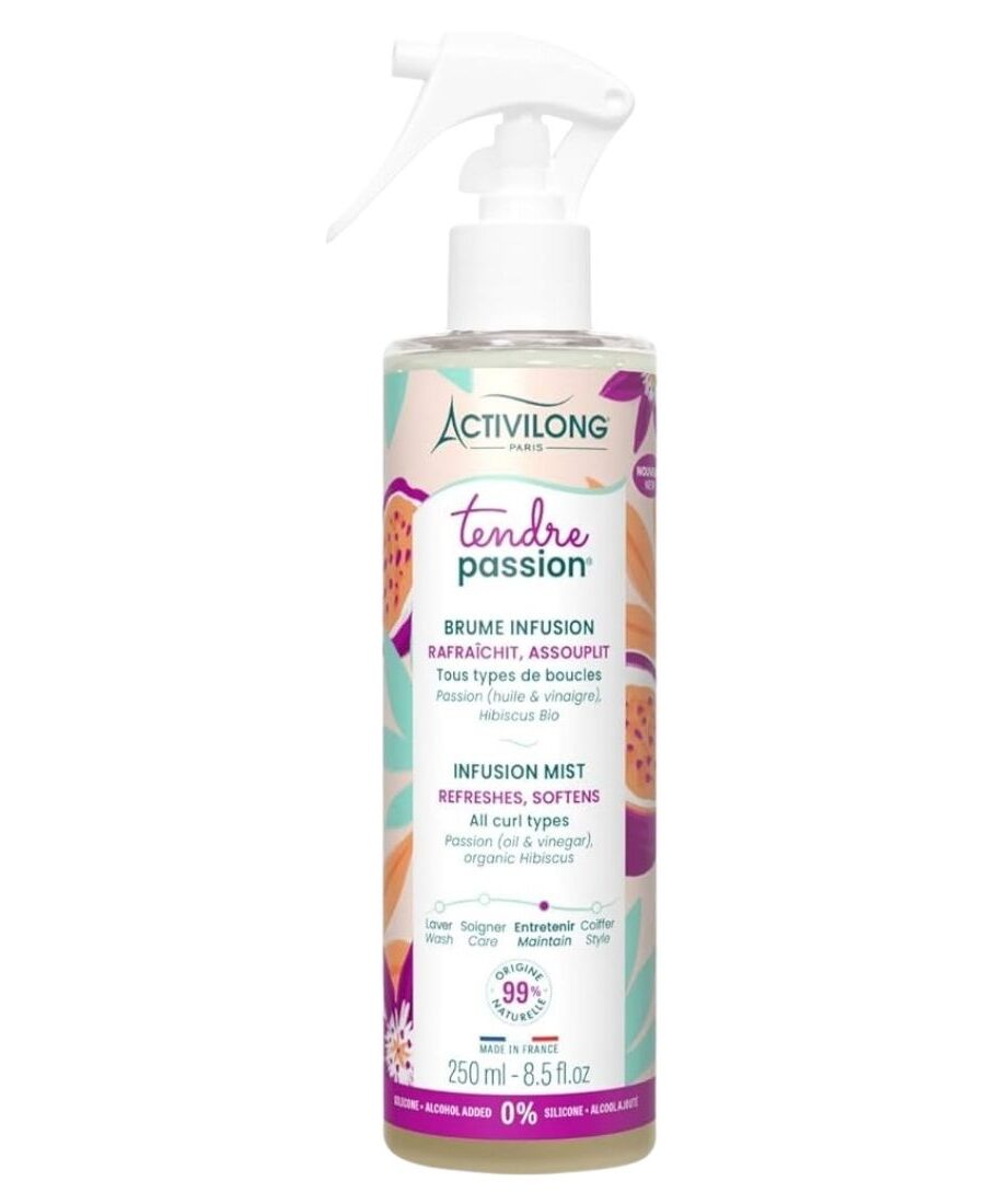 Brume Infusion Tendre Passion Activilong cheveux bouclés hydratation