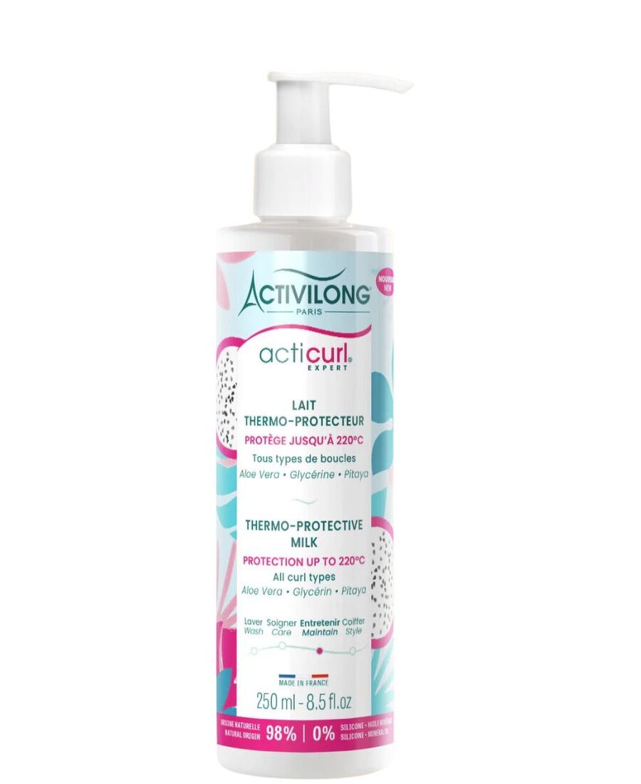 Lait thermo-protecteur Acticurl Expert Activilong 250ml protection chaleur 220 degrés pour cheveux bouclés