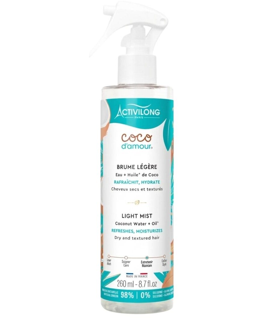 brume coco Activilong coco d’amour 260ml hydratation cheveux bouclés