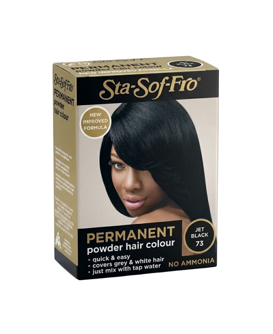 Coloration permanente en poudre Sta-Sof-Fro Jet Black 73 noir profond