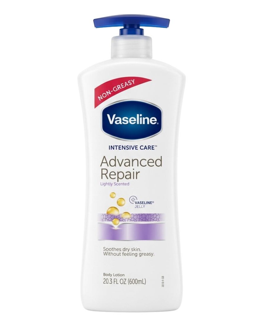 Flacon de lotion corporelle Vaseline Intensive Care Advanced Repair 600ml