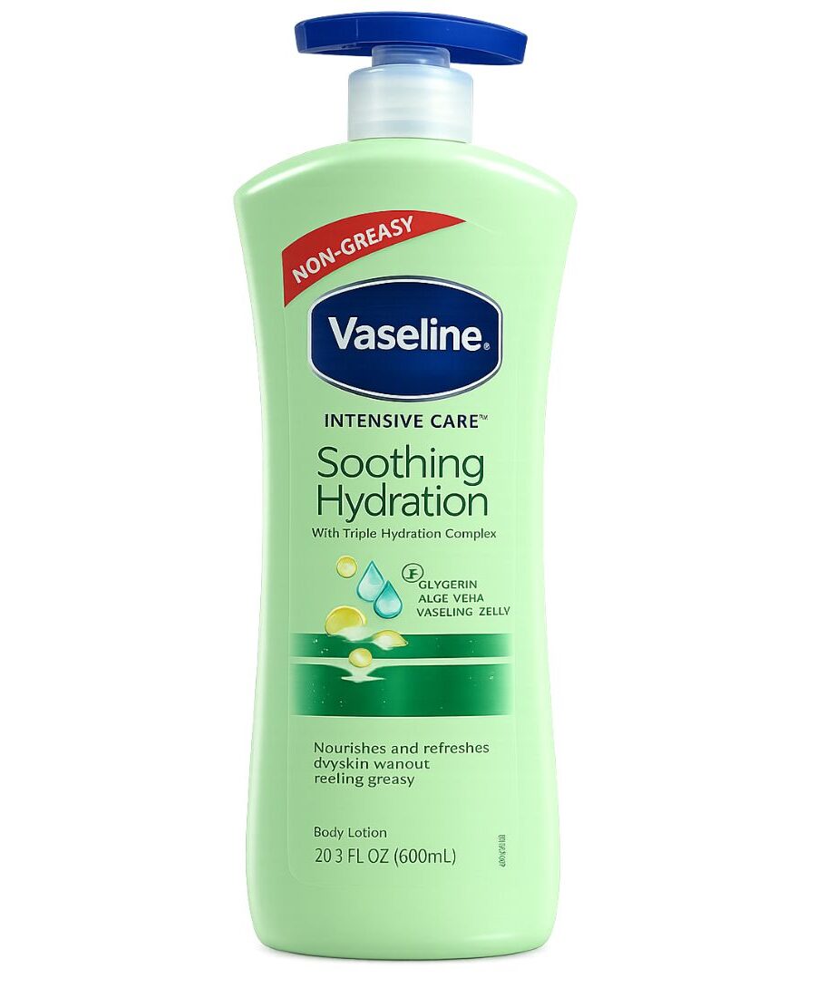 vaseline soothing hydration lotion corps 600ml aloe vera peau seche