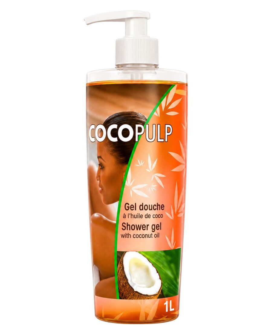 Coco Pulp Gel Douche clarifiant à l'huile de coco format 1 litre.