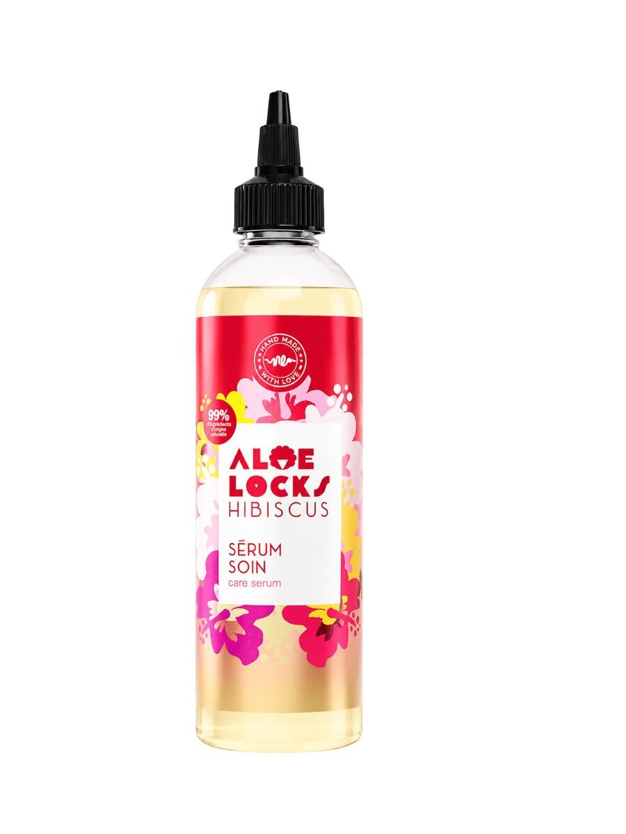 Flacon du sérum soin Aloe Locks Hibiscus 250ml du Labo Shandrani